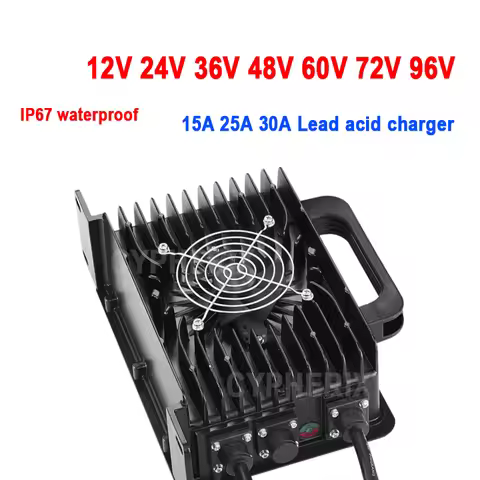 12V 50A 24V 25A 36V 72V 60V 15A 48V 30A 35A 96V Lead acid Battery Charger With PFC 110v -220V IP67 w