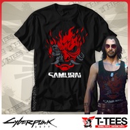 T-TEES - Cyberpunk 2077 Gamer T-Shirt - Samurai Band - Keanu Reeves