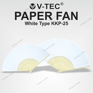 Paper Fan White - Plain White Paper Fan V-TEC