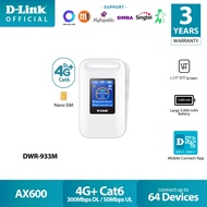 D-Link DWR-933M 4G+ Cat6 Advanced LTE Mobile Dual Band Travel WiFi Router/MiFi/Hotspot (Nano Sim Slo