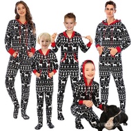 New Pajamas In Stock Homewear2024ebay Snowflake Jumpsuit Christmas Parent-Child Outfit Reindeer HYSX