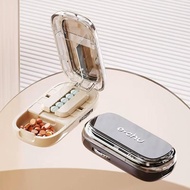 Pill cutter, quartering dustproof pill cutter, divider organizer pill storage box, portable drug tab