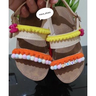 Ethnic boho children's sandals unique couple sandals