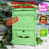 🌞KAIZEN STORE MALAYSIA🌞 European Waterproof Letter Box Key Lock Mail Boxes Suggestion Box Retro Mail