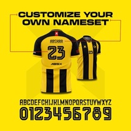 Custom Nameset ABSX Malaysia Home Football Soccer Jersey Jersey Asia Cup Qatar 2023 Harimau Malaya