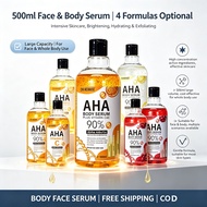 Arbutin Body Whitening Serum+AHA Body Serum 500ml Moisturizer Brighten hydrate repair
