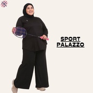 Plus Size Sport Palazzo Pants *4688* Wide Leg Muslim Pants / Seluar Emax / Seluar sukan Palazo