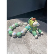 Pendant green Cute Keychain Ready Stock handphone straps Bead Chain > Bag Bracelet Small Gift