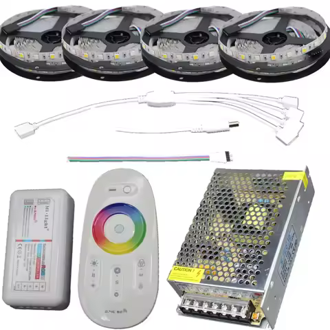 RGB RGBW RGBWW led strip 20m 15m 10m 5m Ribbon 12V Waterproof IP67 IP65 IP20 5050+2.4G RF Remote Con
