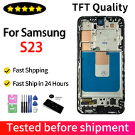 vbpbsql | S911 SM-S911B SM-S911U Display With Frame For Samsung S23 LCD Display Touch Screen Digitiz