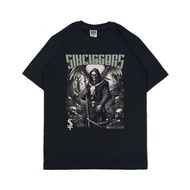 Metal t-shirt Satanic t shirt Men Women Black Distro t-shirt SIXCISSORS 666 FOREST