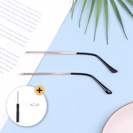 1 Pasang Kaki Kacamata Logam Anti Slip Sarung Lengan Kacamata dengan Obeng