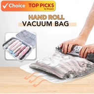 Premium Quality | Travel Organizer Vacuum Compression Bags (9pcs) - Handroll Storage | Space Saving 