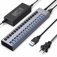 ACASIS Multi USB 3.0 Hub 16 พอร์ตความเร็วสูงพร้อมตัวแยกสวิตช์เปิด/ปิดแยก AC-HS716
