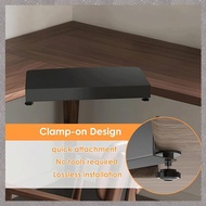 [M G L O] Clamp-on Corner Desk Connector Sleeve Plate, L Desk Platform Extender Attachment, Corner D