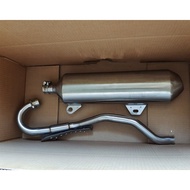 Motorcycle Exhaust Pipe Muffler Silencer For QingQi Tibetan Mastiff QM200GY QM150GY QM 200GY 150GY