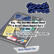 專輯代購【*PRE ORDER* Key - The 2nd Mini Album [Good &amp; Great] (Work Report Ver.)】