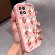 เคสสําห Samsung A22 5G A22s 5G F42 5G เคสโทรศัพท์รูปหัวใจดอกไม้กลมและอ้วนเสื้อแจ็กเก็ตผ้านุ่ม