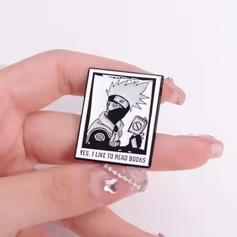 Uzumaki Naruto Yes I Like To Read Books Enamel Pins Brooches Lapel Badges Birthday Gifts for Good Fr