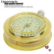 LIMERENCIA Cal.8205 Watch Movement, Gold Metal 3 Hands Dual Day Date Movement, Dual Calendar Domesti
