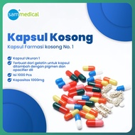 Empty Capsules No. 1 (300mg) Gelatin Capsule Shell/ No. 1 Empty Capsule Size 1/