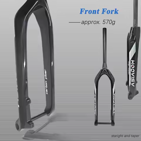 Thru Axle 110x15mm, Carbon MTB Rigid Fork Boost Mountain Bike Front Fork 26/27.5/29 Er Carbon Disc B