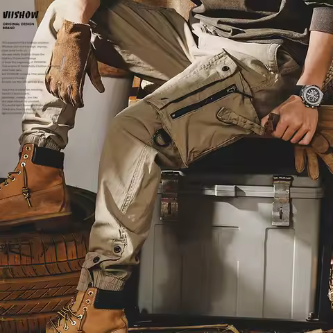 Autumn Men's Cargo Pants New Multi-Pocket Tactical Casual Pants Straight Leg Fashion Tactical Trouse