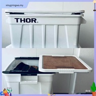 Original TRUST THOR Totes Box with Lid 53L Camping Storage Box Stackable Camping Storage Box Blackca