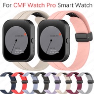 Silicone Magnetic Folding Buckle Strap For CMF Watch Pro Soft Silicone Replacement Watch Bands Strap