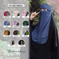 2-layer bandana veil, floral veil, sequin motif veil, beautiful veil