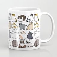 Mug Motif Ceramic Cup Cat Meow Nyan Pattern | Gift Mug | Gift Mug | Souvenir | Custom Mug | Aesthetic Mug