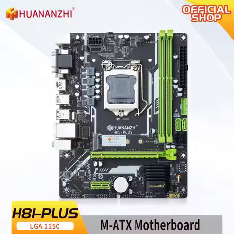 HUANANZHI H81 plus Motherboard 2*DDR3(16GB) 1333-1600MHz LGA1150 Intel I3 I5 I7 Xeon E3 V3 CPU Suppo