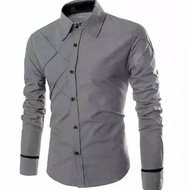 KEMEJA Most Wanted!! Men's Long Sleeve Shirt Shirt/Slim Fit Men's Hem/Xmen Premium Plain Shirt Distro FLASH