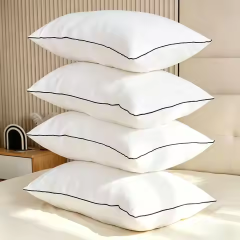Luxury Hotel Collection Bed Pillows for Sleeping 2/4 Pcs Set Soft Plush Breathable High-Loft Fiber F