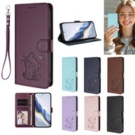 Embossed Flip Wallet Phone Case PU Leather Card Holder Cover for VIVO V40E V29 V29E V27 V27E S20 S17