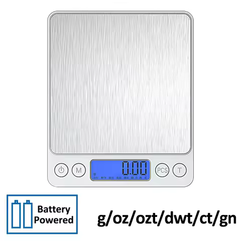 500g/0.01g 3kg/0.1g Electronic Scale Stainless Steel Food Scale LCD Display Mini Digital Jewelry Wei