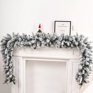 1.8/2.7m Christmas Rattan Home Fireplace Pendant, Front Door Courtyard And Decoration Pendant C7w2