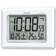 SEIKO CLOCK ( Seiko clock ) radio digital wall clock twin -Pas hanging’uŒ“for temperature and humidity display white SQ424W