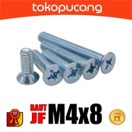 100pcs JF Bolts M4X8 mm Plus Screwdriver Bolts M4x8mm Plus Bolts M4 x 8mm M4 Bolt M4 Screw M4 Screw 