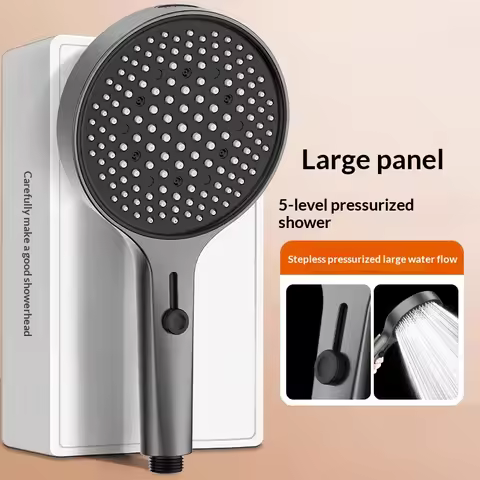 Stepless Boost Shower Head, Household Bathroom Shower Nozzle, Bath Faucet Water Heater Pressurized S