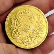 I Republic of China Three Years Signed 31g Gilt Gold Coin Commemorative Coin Coin Ornaments Treasure