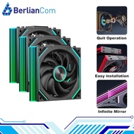 JUNGLE LEOPARD INTERSTELLAR V2 SE ARGB BLACK Infinite Mirror 120mm PWM BLOCK UNI Fan TRIPLE PACK