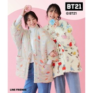 Direct from Japan Nissen_ BT21 Hanten Japanese Quilted Jacket Fluffy Fleece Roomwear Warm Winter Lou