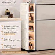 [nsp] Foldable Storage Cabinet Bathroom Organizer Slim Cabinet Organizer Ra Pantry Cabinet Storage [