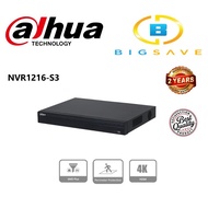 DAHUA 16CH / 16 CHANNEL NVR1216-S3 1U 2HDDS LITE NETWORK VIDEO RECORDER