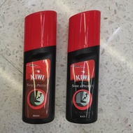 Kiwi น้ำยาขัดเงารองเท้า น้ำยาขัดรองเท้าสีน้ำตาล น้ำยาขัดรองเท้าสีดำ 75 ml น้ำยาเคลือบเงารองเท้าสีน้ำ