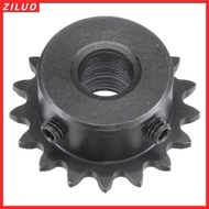 ZILUO Roller Sprockets, C45 Carbon Steel Single Strand 1/4" Pitch 17 Tooth Gear, Portable 25 Chain B