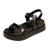 Ultra-Light ส้นหนาผู้หญิงรองเท้าแตะสบายๆสไตล์โรมันรองเท้าชายหาดด้านล่างนุ่ม SLIP-ON Flats สบาย Micro