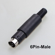 1-5pcs Mini DIN Plug 3/4/5/6/7/8 PIN Chassis Cable Mount Male Female Socket 3-8Pin Welding Wire Term