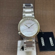 Citizen Eco-Drive EM0910-80D Mother of Pearl Stainless Steel Elegant Lady Watch